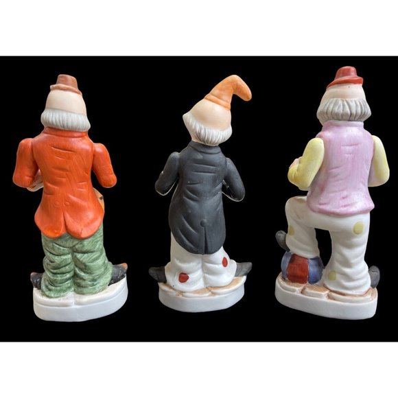 Vintage Unbranded Figurine Circus Clown Musicians Lot of 5 Made in Korea 6" Tall - Picture 3 of 8